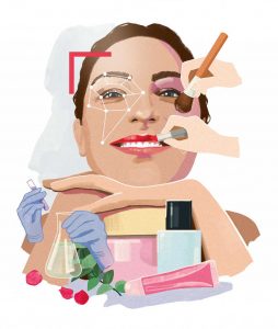 Digital gezeichnetes Porträt von Christina Mühlhöfer zum Thema Beautytrends