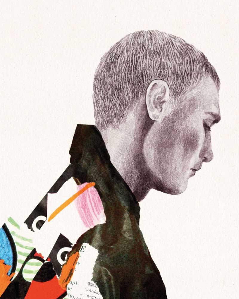 Illustration von Christina Mühlhöfer zu Gedichten von Kaleko in Mixed Media