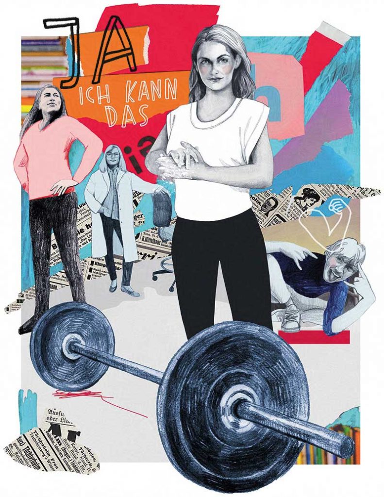 Editorial-Illustration von Christina Mühlhöfer zum Thema Female Empowerment in Mixed Media