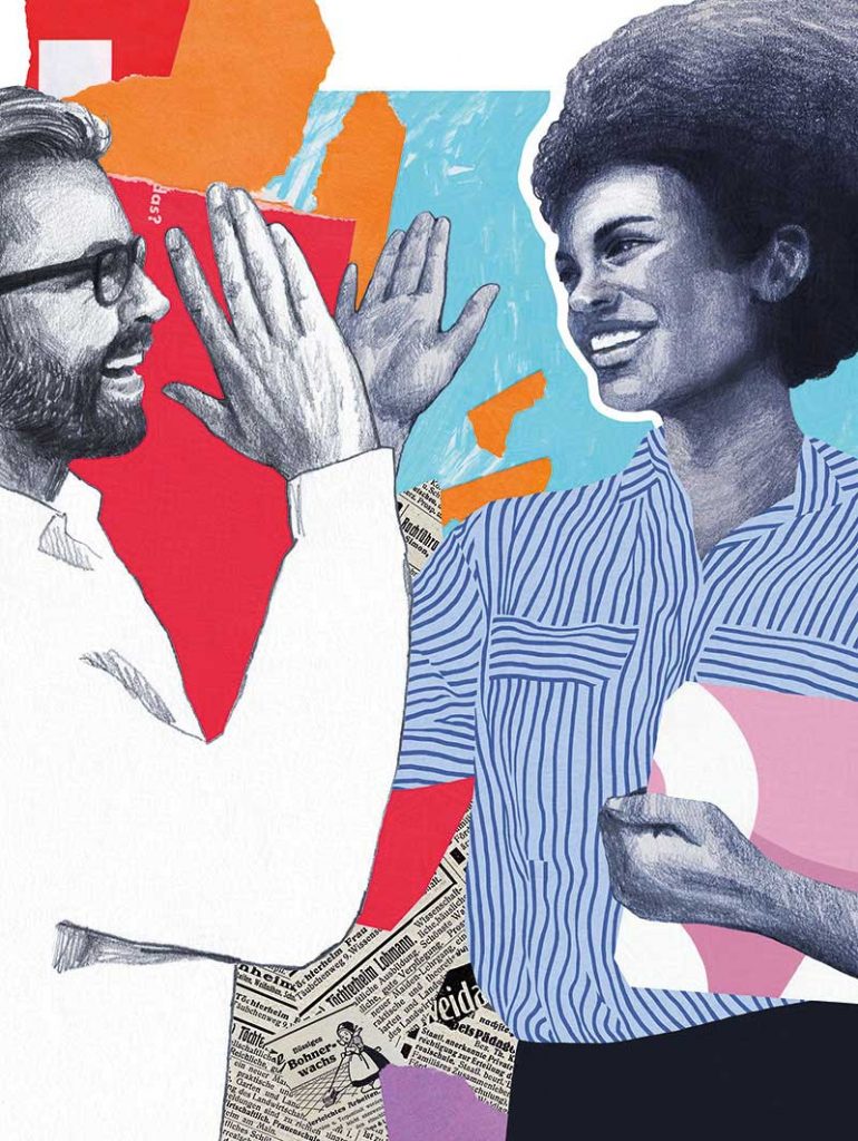 Editorial-Illustration von Christina Mühlhöfer zum Thema Female Empowerment in Mixed Media