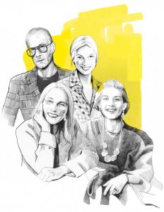 Porträts von Christina Mühlhöfer mit Bleistift gezeichnet