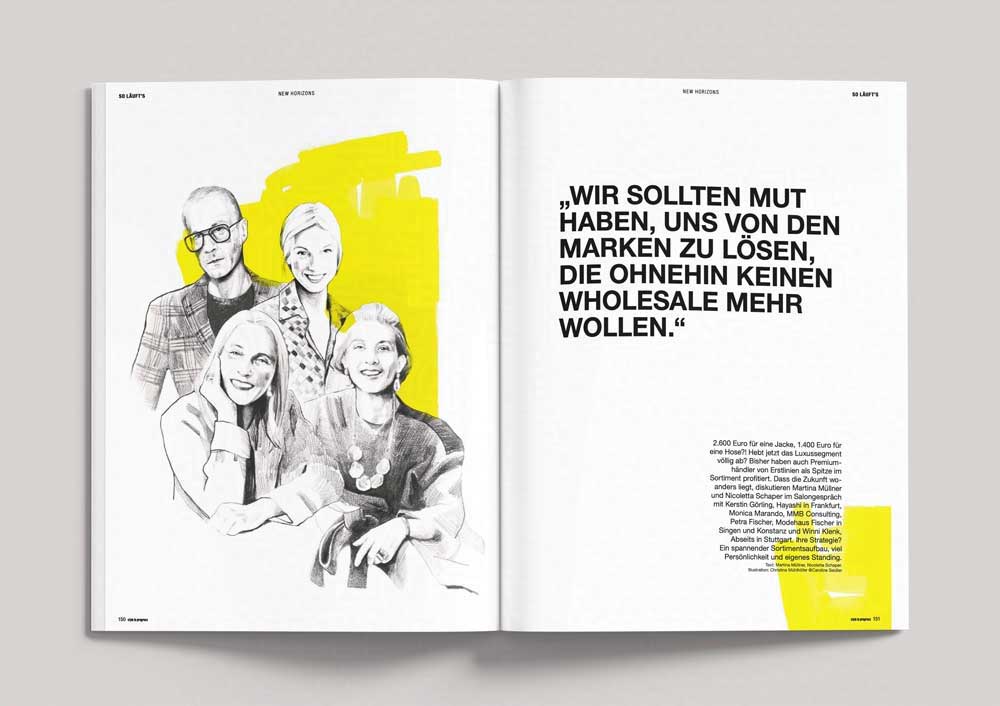 Porträts von Christina Mühlhöfer mit Bleistift gezeichnet