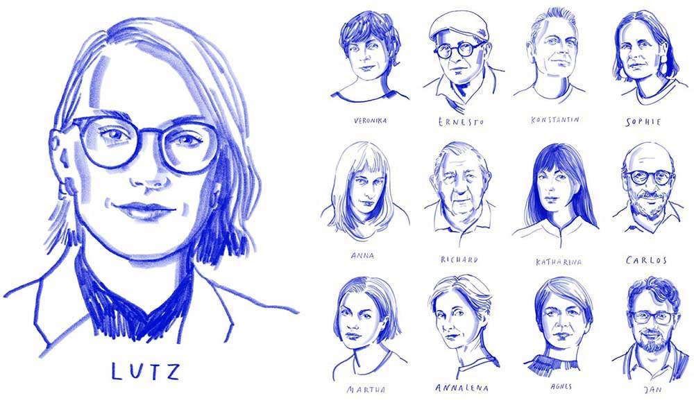 Digital gezeichnete Porträts von Christina Mühlhöfer