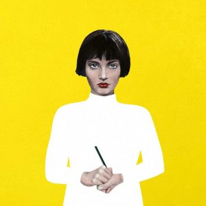 Porträt von Christina Mühlhöfer mit Bleitstift gezeichnet zum Thema Herzblut