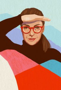 Editorial-Illustration von Christina Mühlhöfer zum Thema goldene Mitte digital gezeichnet