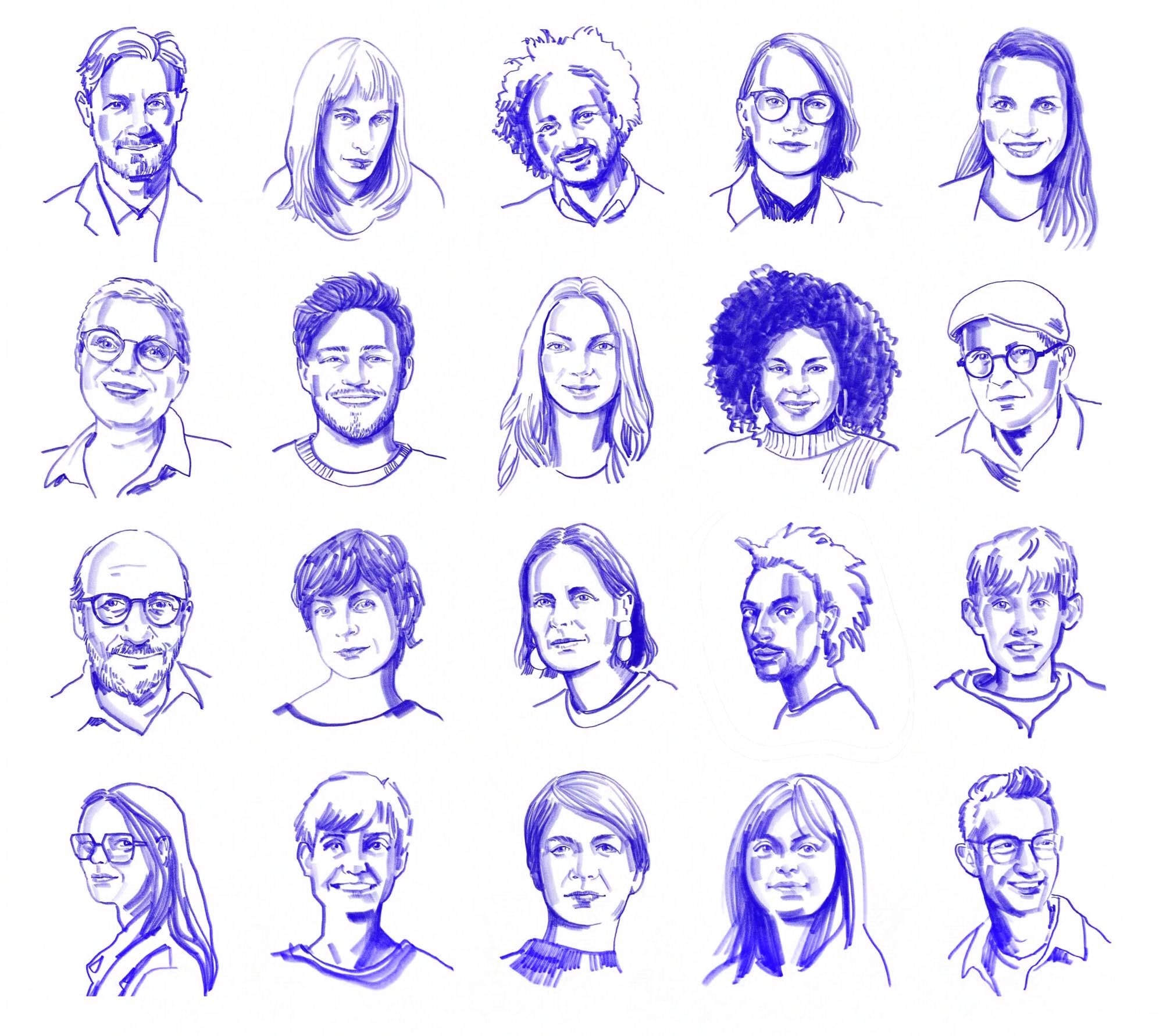 Digital und live gezeichnete Porträts für Events von Christina Mühlhöfer